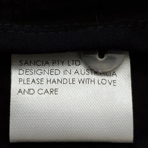 Anthropologie Sancia V-Neck Women's Button Breezy Check Shirt Size Large - Picture 12 of 13